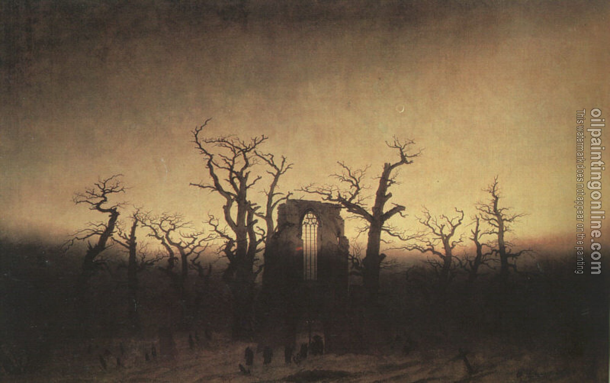 Friedrich, Caspar David - Abbey in an Oak Forest